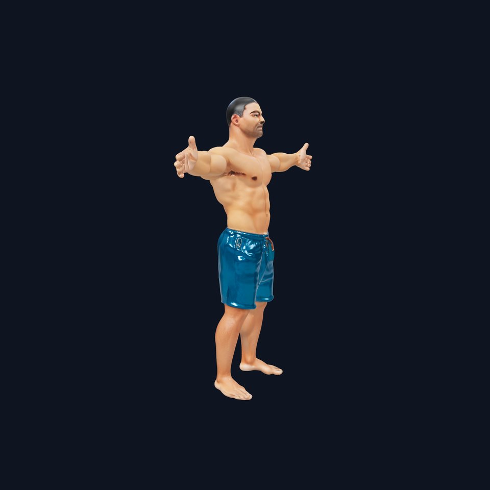 Athletic Male Pose model pack